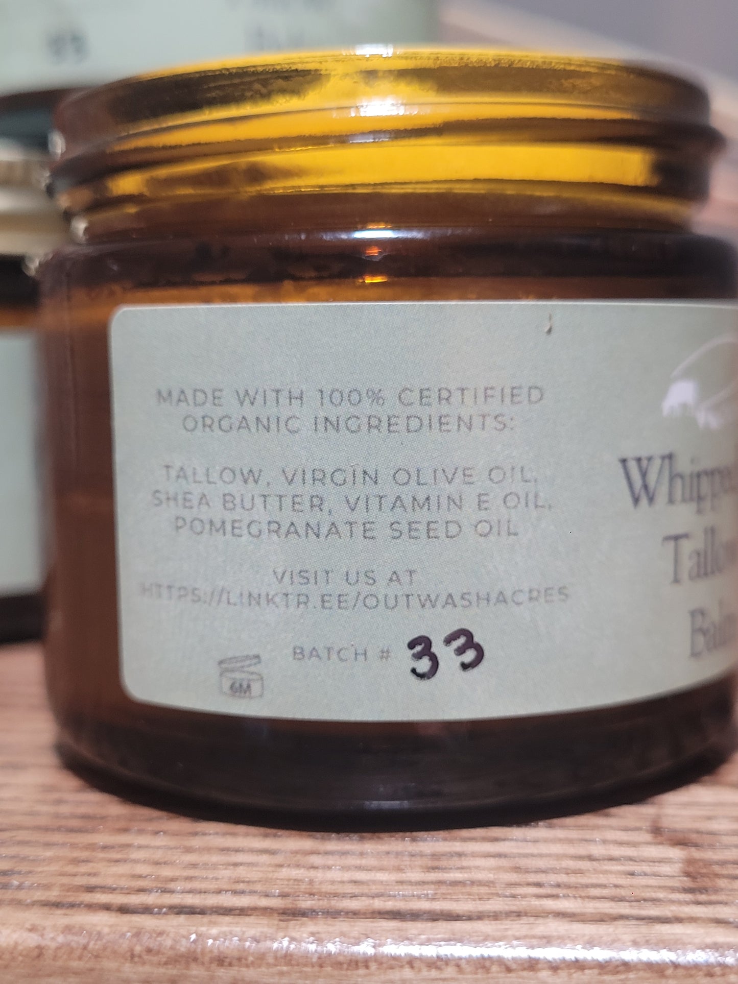 Organic Fragrance Free Whipped Tallow Balm
