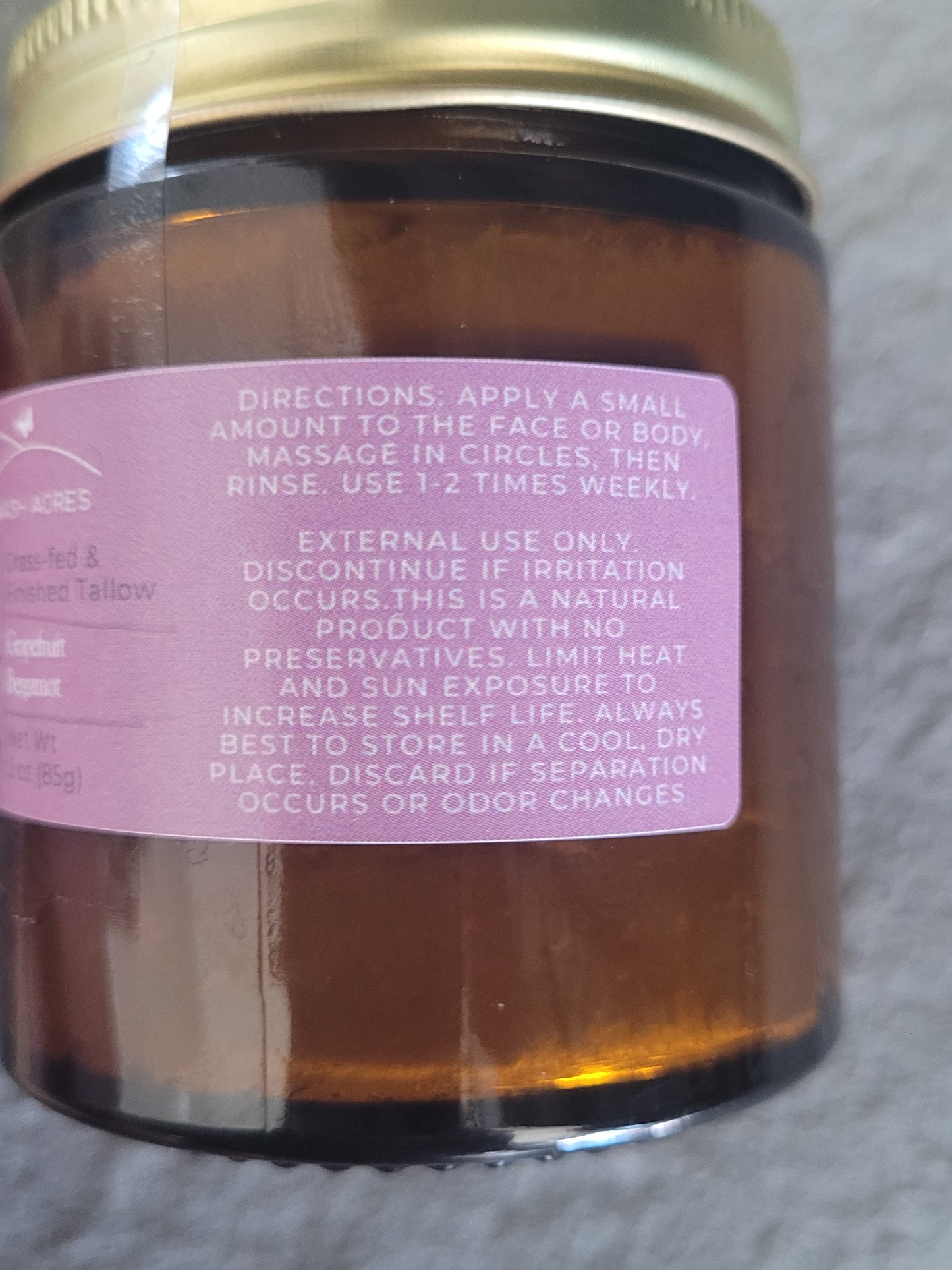 Organic Whipped Tallow Sugar Scrub