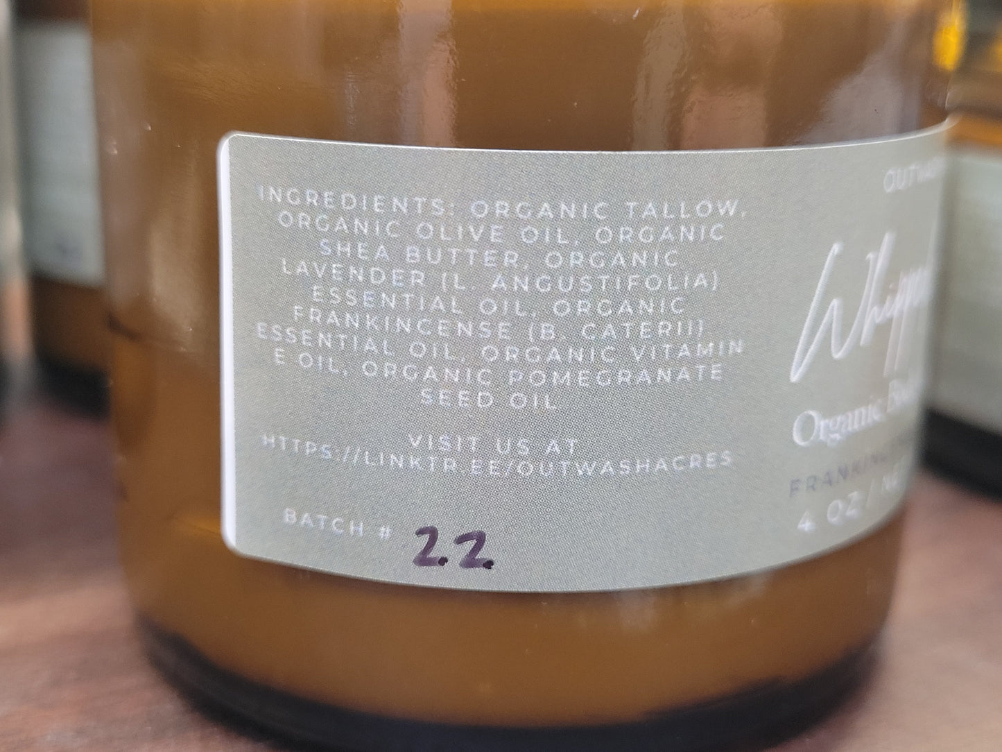 Organic Whipped Tallow Balm from Grass-fed & finished Cattle